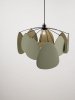 Nowoczesna Lampa Wisząca Lniana Zielona 50 cm Luces Exclusivas 